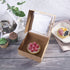 ONE MORE 6" Brown Bakery Boxes with PVC Window for Pie and Cookies, 12 Pack, Natural Kraft Paper