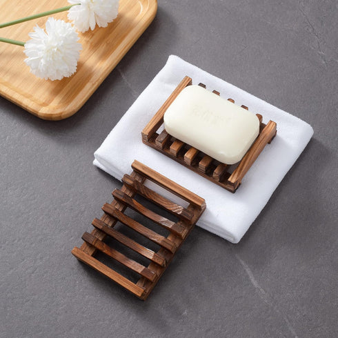 Shower,Set 2 Wooden Soap Dish for of Shower Soap Holder,Self draining Bar Soap Holder for Bathroom, Homemade Soaps