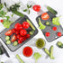 Plastic Cutting Board Dishwasher Safe, 2 Cutting Boards Large Cutting Board for Meat with Juice Grooves, Non-Slip, Reversible and Knife-Friendly Cutting Board Household Essentials(Black)