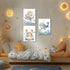 Set 3, 12x16 Inch Ocean Nursery Wall Art of Sea Animal Baby Boys Room Canvas Wall Decor Paintings, Watercolor Ocean