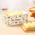 2 porcelain butter dish with lid, Natural bamboo lid, seal included for airtight butter dish, butter holder easily fits