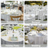 70 Inch MRJ Round White Tablecloth Stain and Wrinkle Resistant Washable Polyester Table Cloth for Restaurant Hotel
