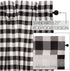 VHC Brands Annie Buffalo Check Cotton Farmhouse Kitchen Curtains Rod Pocket Balloon Valance, 15x60, Black