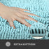 Set 2 Piece(20" 32" 17" 24"), Yeaban Baby Blue Bathroom Rugs x and x Chenille Bath Mats | Absorbent and Washable Bath