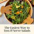 Totally Bamboo Salad Hands, Bamboo Serving Utensils for Tossing & Serving