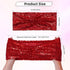Poise3EHome Red Sequin Chair Sashes, Folding Chair Covers Bow for Wedding Party Reception Decorations, 10 PCS