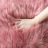 3 5 Ashler Faux Fur Area Rug - Ultra Soft x Feet Sheepskin, Fluffy Shaggy Blush Pink, Machine Washable - Nursery Decor