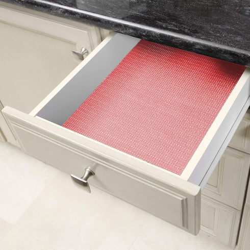 Smart Design Original Grip Shelf Liner - 18 Inch x 15 Feet, Non Adhesive, Easy Clean, Non Slip Rubber Mat, Very Berry