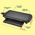 bella Electric Griddle with Warming Tray - Smokeless Indoor Grill, Nonstick Surface, Adjustable Temperature &