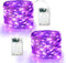Brizled Purple Halloween Lights, 19.47ft 60 LED Battery Powered Twinkle/Steady On String Lights