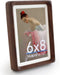 Picture 5x7 with Mat or 6x8 Without Mat,Natural Picture Frame,by Plexiglass,Walnut Wood