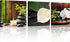 TutuBeer 3 Panels Spa Decor | Zen Decor Spa Stone Green Bamboo White Frangipani Flower Canvas Prints