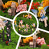 58 Set Pcs Miniature Garden Flower Angel Fairy House Animals Trees Diorama Supplies Fairy Village Mini Terrarium