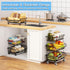 Mchoter 3-Tier Potatoes,1 Pack Rolling Pantry Floor Organizer, Stackable Pantry Storage Cart with Wheels, Metal Wire