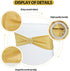 Eternal Beauty Set of 10 Gold Chair Sashes, Glitter Spandex Chair Bands for Folding Chairs Wedding