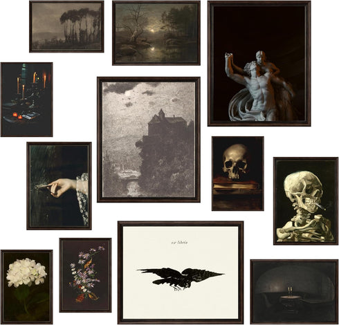Dark Academia Room Decor, 97 Decor Gothic Home Decor, Moody Halloween Aesthetic Pictures, Creepy Posters for Bedroom