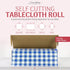 54in 300 Grandipity Plastic Tablecloth Roll - x Ft. Blue Gingham Checkered Plastic Table Cloths for Parties |