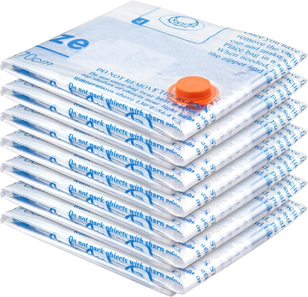 Vacuum Storage Bags 7 Jumbo Space Saver Sealer Bags for Clothes, Pillows, and Bedding