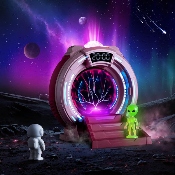 Space Portal Plasma Ball Night Light, LED Galaxy Projector Alien Lamp with