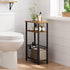 MMEOLUOOK 3 MLBZ22RB Narrow Side Table with Storage Basket Skinny End Tables for Smalls Spaces Tier Sofa Table Small