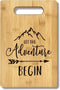 Let The Adventure Begin Bamboo Cutting Board, Camper Cabin Decor, Housewarming Gift for Kitchen