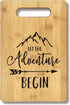 Let The Adventure Begin Bamboo Cutting Board, Camper Cabin Decor, Housewarming Gift for Kitchen
