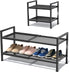 neatevday 2 Tier Shoe Rack, Expandable Shoe Rack for Closet, Adjustable Shoe Organizer