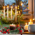 Christmas Candle Rings Wreath, 4.3" 4 PCS, Red Artificial Berry Table Decorations for Holiday Decor