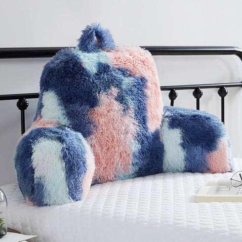 Jillche Bed Fluffy Fur Reading Pillow for Adults & Kids Unisize, Stylish Back Pillow