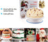 KNC 11 Inch Rotating Cake Turntable with 3x Icing Smoother, Cake Decorating Tools, White Baking Supplies