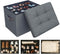 Hoiwio Storage Ottoman Shoe Organizer for Closet - Adjustable Dividers Storage Box for