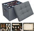 Hoiwio Storage Ottoman Shoe Organizer for Closet - Adjustable Dividers Storage Box for