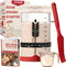 Sourdough Starter Kit - 38oz with Cookbook, Measuring Cup, Spatula, Thermometer, Date Marked Feeding Band, Glass Jar