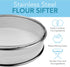 Stainless Steel Flour Sifter, Fine Mesh Round Sifter for Baking, 8" Diameter x 2.5" High, Mesh-Hole Size 0.85mm