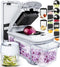 Fullstar All-in-1 Vegetable Chopper, Mandoline Slicer & Cheese Grater, 6 in 1, Black/White