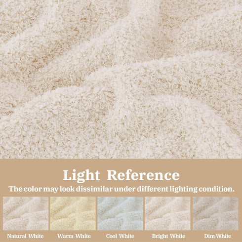 Ailemei Direct Knit Throw Blanket for Bed, Cozy Knitted Throw Blankets for Sofa, Office Chair, Fuzzy Couch Throw Blanket for Home Decor, Sand 50"x70" by Ailemei Direct
