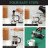 Farberware French Press Coffee Maker, 8 Cup Capacity, Stainless Steel Cold Brew Press, Borosilicate Glass