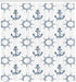 Ambesonne Ships Wheel Shower Curtain, Night Blue Anchors and Steering Wheels Pattern, Marine Themed Print, 69" W x