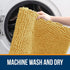 OLANLY Bathroom Rugs 30x20, Extra Soft Chenille Bath Mats, Non-Slip, Quick Dry, Machine Washable, Yellow