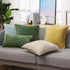 decorUhome Chenille Soft Throw Pillow Covers 18x18 Set of 2, Farmhouse Velvet Neutral Decorative Covers for Couch Sofa