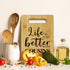 Cousins Bamboo Cutting Board, Life Is Just Better with Cousins, Decorative Cutting Boards for Kitchen