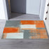 Non-Slip Area Rugs, Orange and Grey White Abstract Art, Home Decor Carpet for Classroom Living Room