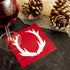 Five Star Antler Christmas Cocktail Napkins - Red Cotton - 4.5" x 4.5" - Single Use - Holiday, Party (50 x)