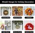 Wreath Hanger, Adjustable Length 14.9-25 Inch Metal Door Hanger for Front Door, 20 lbs Larger Christmas Wreaths