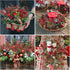Felice Arts 6 Pack Christmas Picks, Artificial Red Berry Stems, Fake Holly Berries for Xmas Tree Ornaments