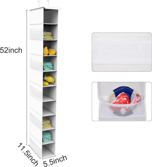 Closet, 10-Tier coastal rose Hanging Shoe Organizer for Shoe Organizers and Storage, Space Saving Shoe Holder Rack