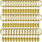 44 Pack Curtain Rings with Clips, 1 Inch Interior Diameter, Gold Curtain Clip Rings Hooks for Drapery Bows, Fits up to