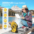 Portable Rechargeable Fan, 20000mah Cordless Battery Powered with LED Lantern for Travel, Home, Camping, Office