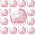 Threehoney 24 Pcs Baby Shower Mini Carriage Decoration Pink Metal Wired Fillable Candy