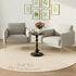 13.8" Side Table - Round Small Accent Table with Metal Base, Multifunctional Vintage Coffee Table for Living Room